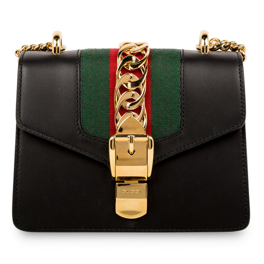 Sylvie Leather Mini Chain Bag