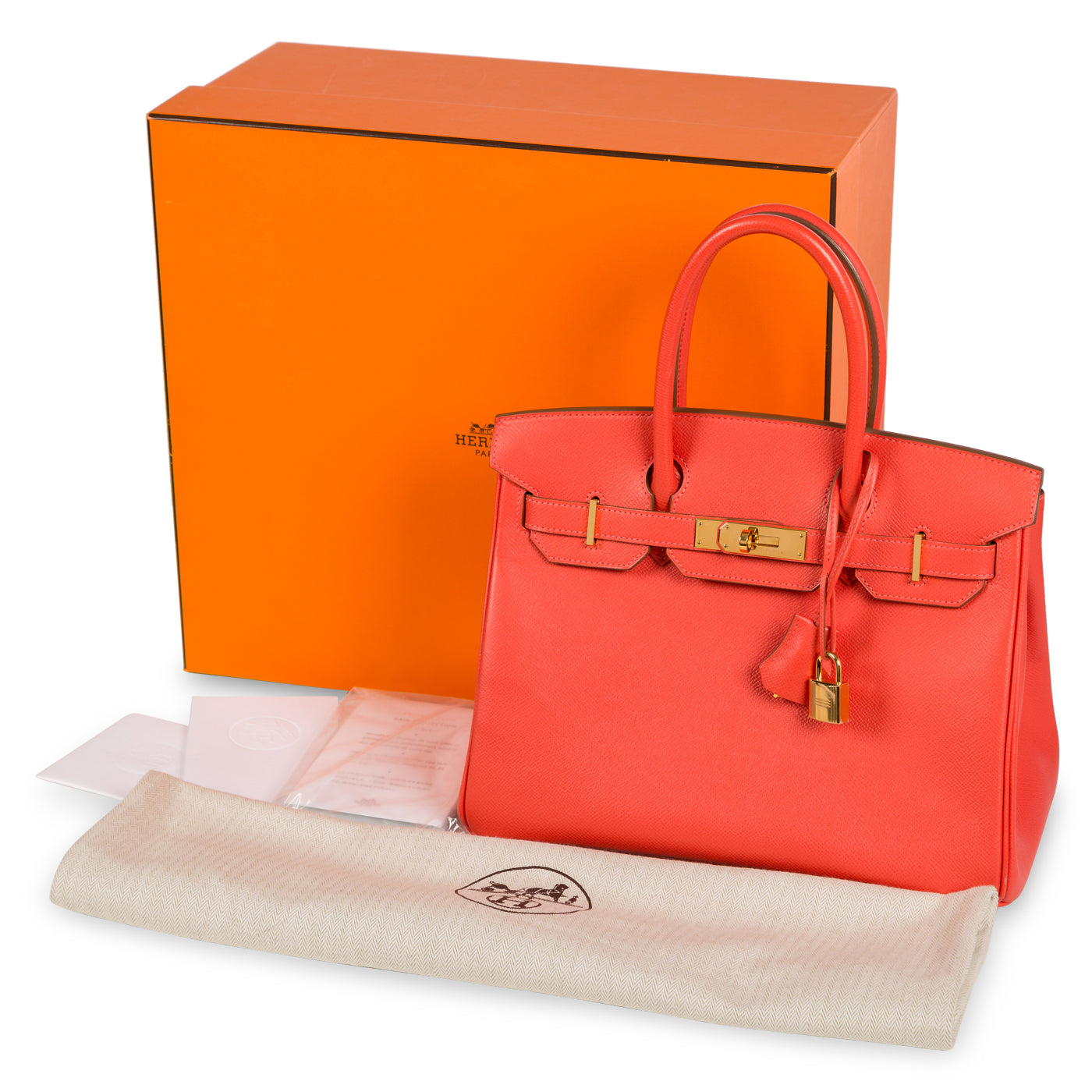 Hermès Birkin 30cm Epsom Leather Rose Jaipur Gold Hardware Bag
