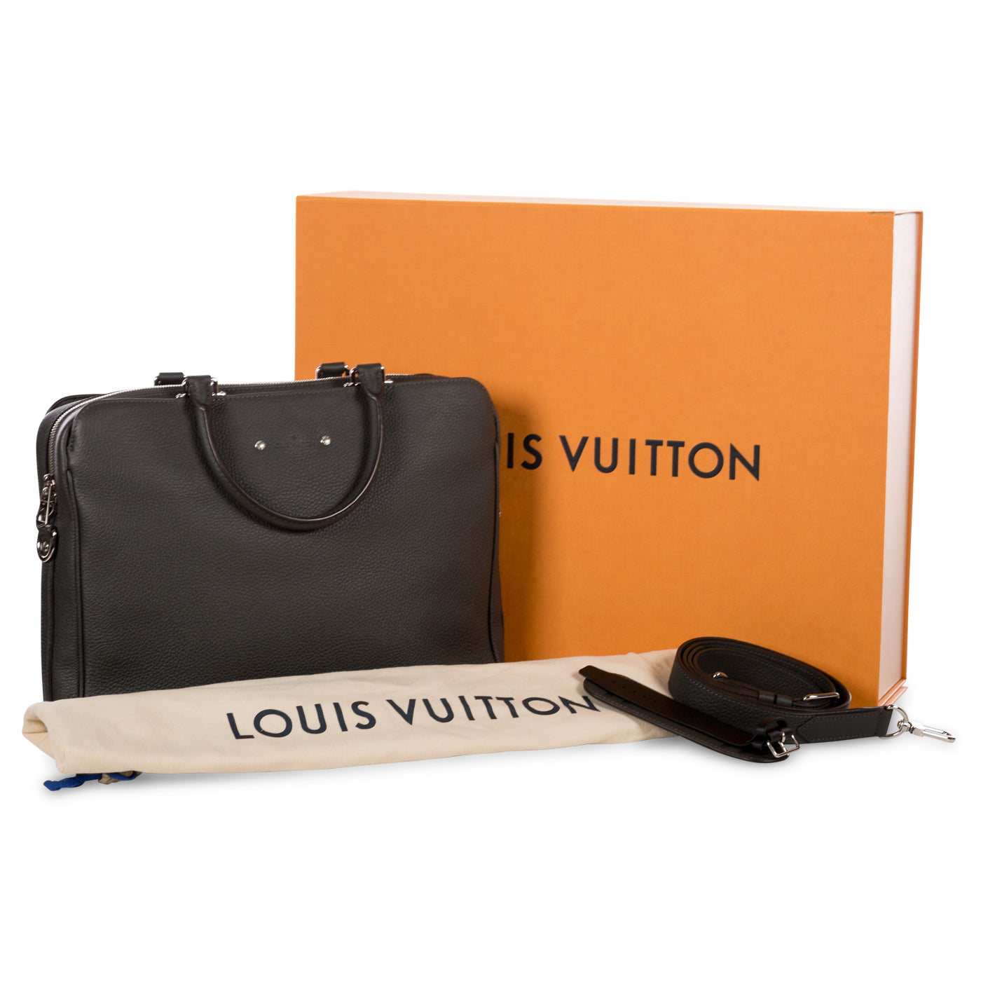 Louis Vuitton - Armand MM Briefcase - Anthracite - Taurillon Leather ...