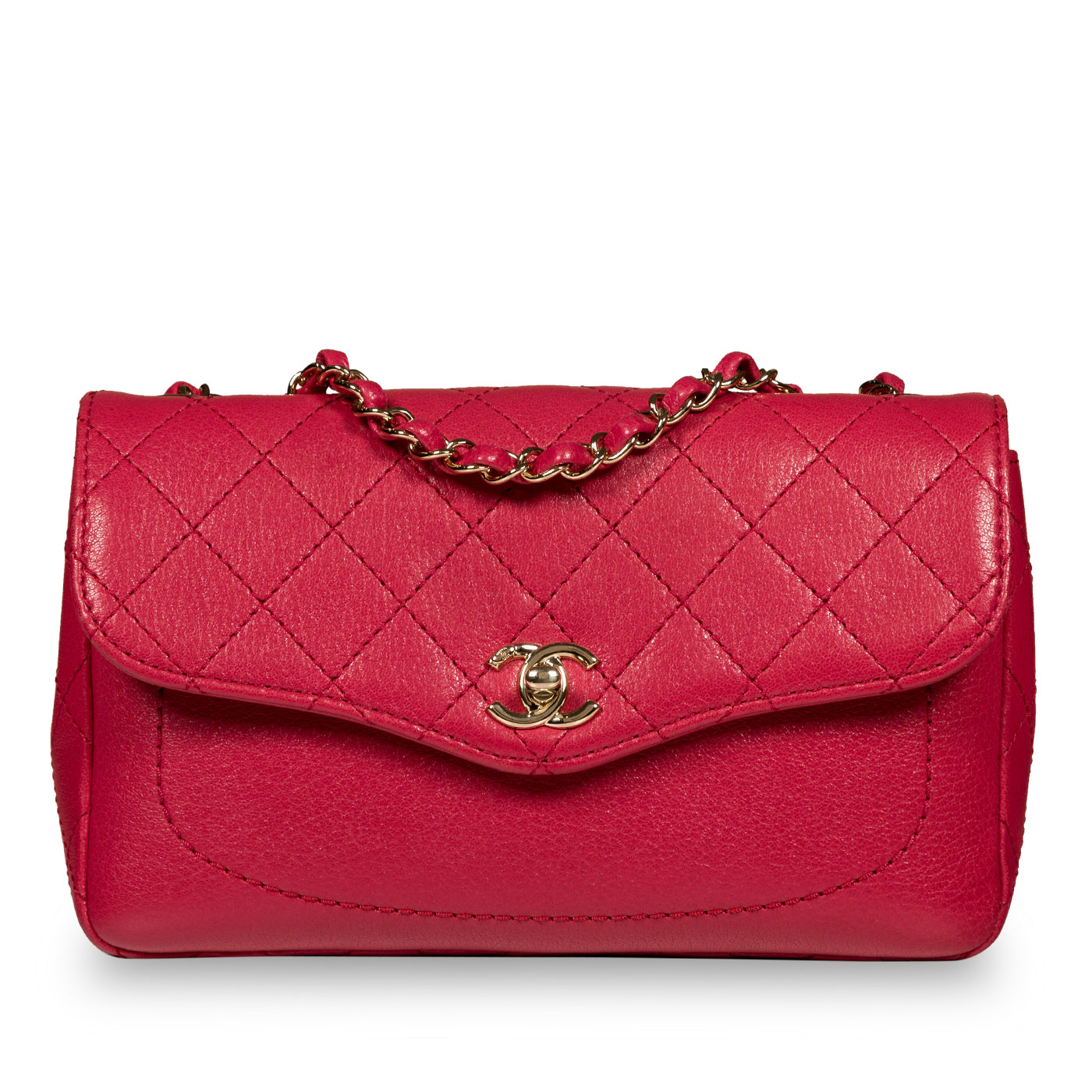 Chanel - Pocket & Co Medium Flap Bag - Fuchsia Pink - CGHW – Bagista