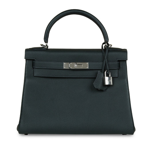 Kelly 28 - Ocean Blue Togo Leather