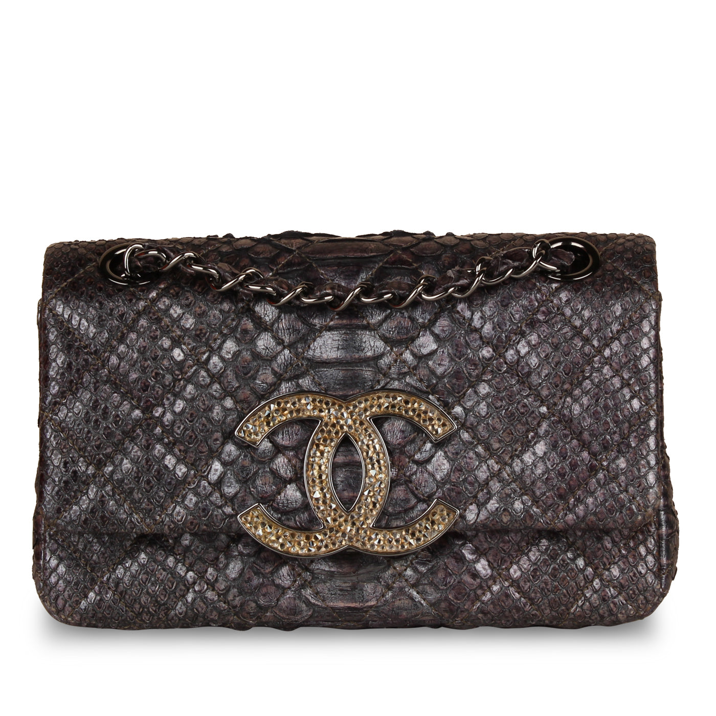 Python Single Flap Bag - Embellished Crystal