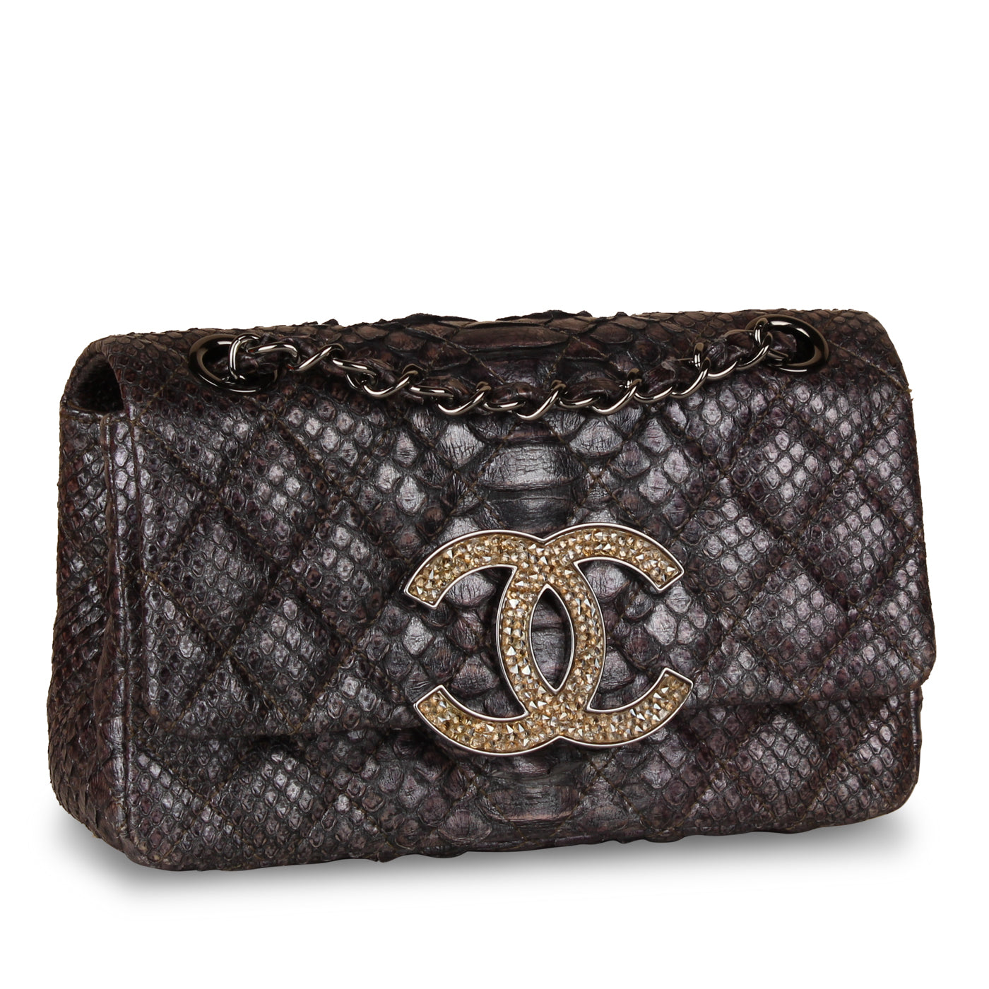 Python Single Flap Bag - Embellished Crystal