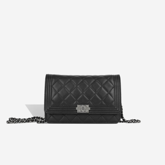 Boy WOC - Black Lambskin