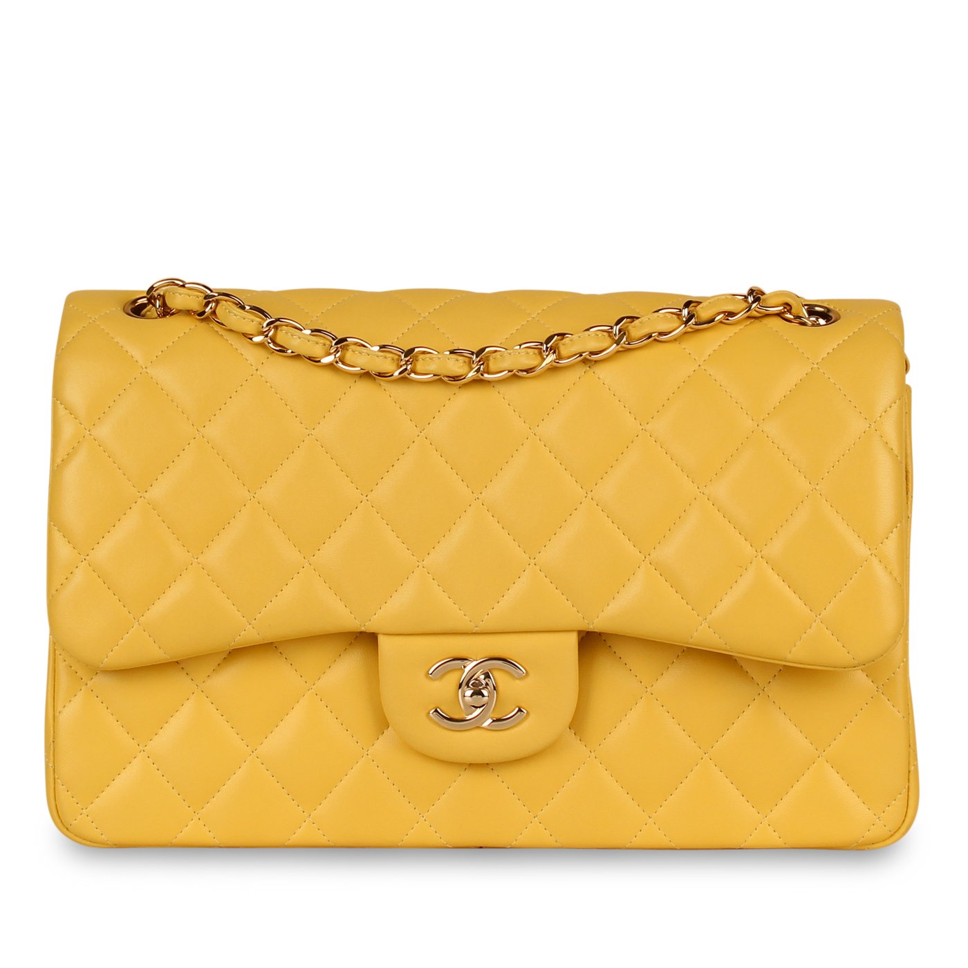 Yellow Chanel Mademoiselle Bowling Bag  Designer Revival