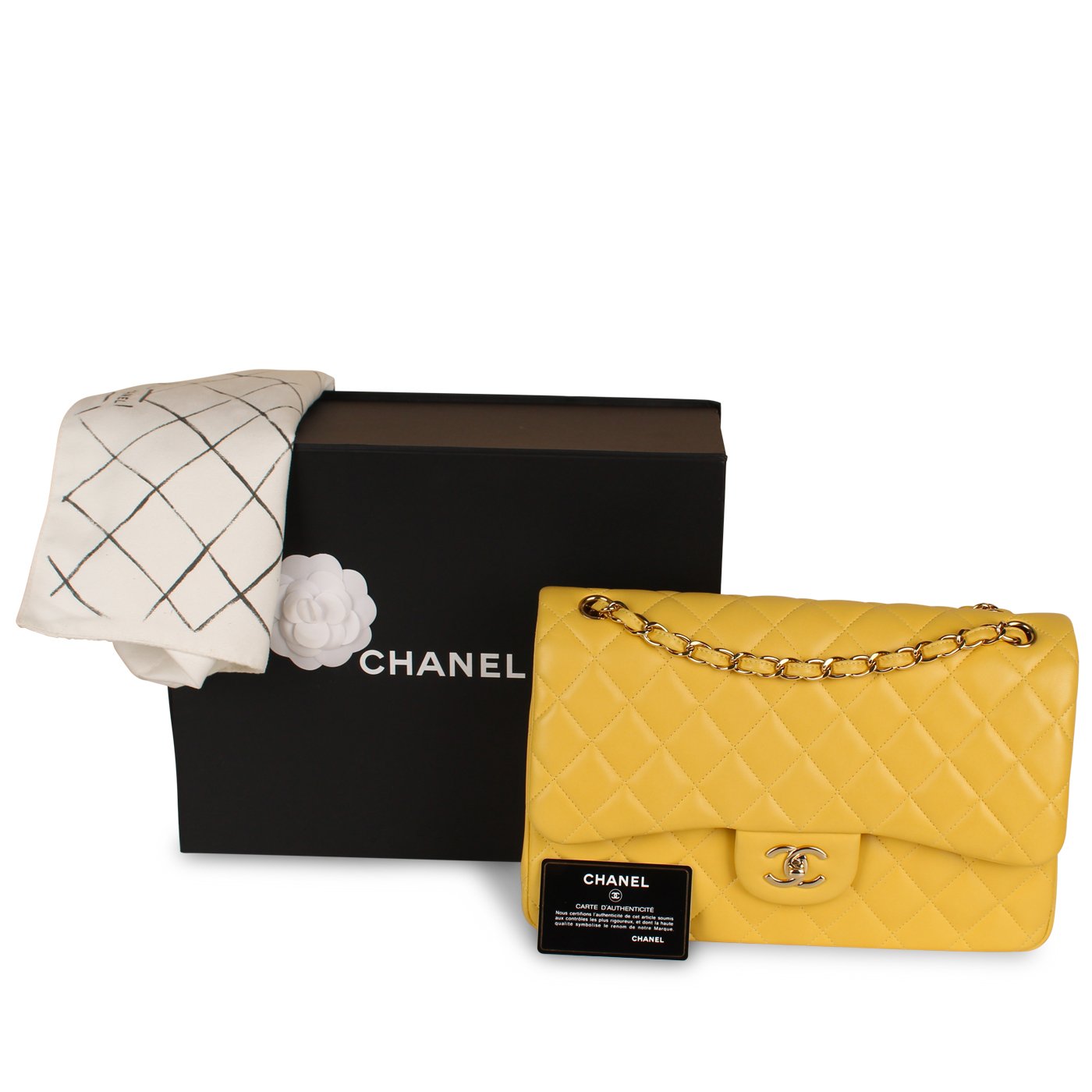 g83 CHANEL Authentic Jumbo 13" 2.55 Flap Chain Shoulder Bag