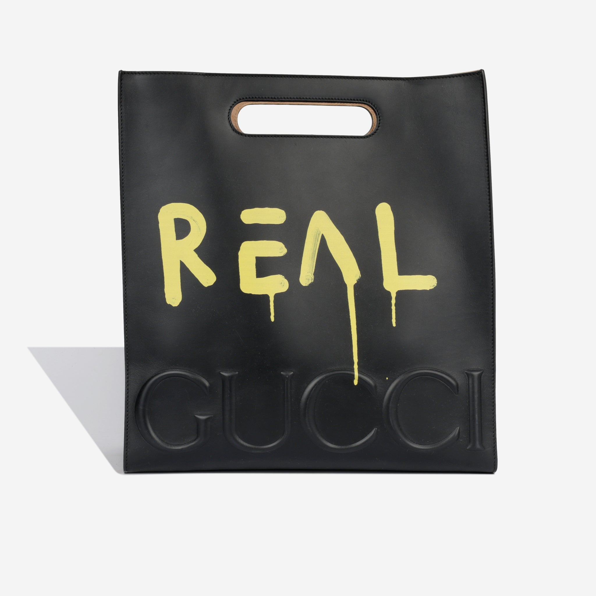 Gucci - Ghost Graffiti Tote Bag - Black Leather