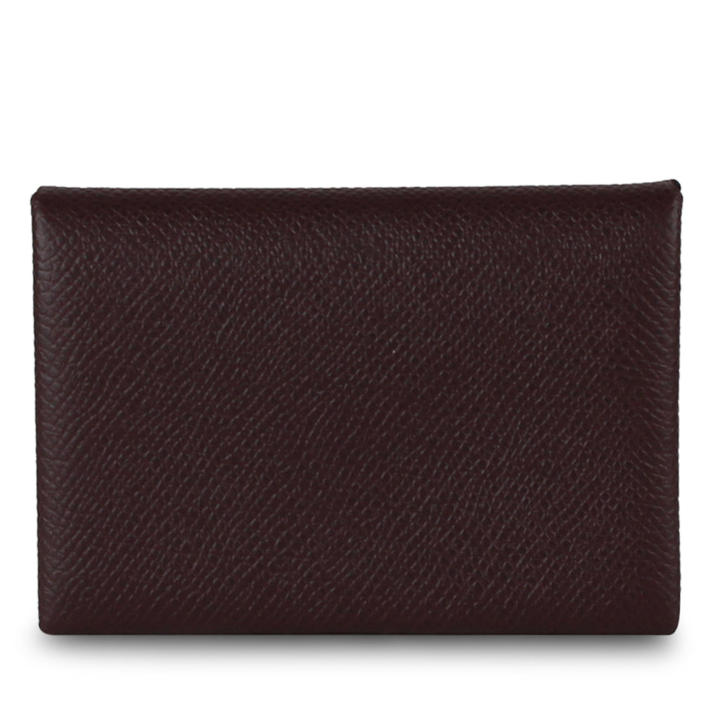 HERMES Calvi Epsom leather Card Holder Brown - 15% OFF