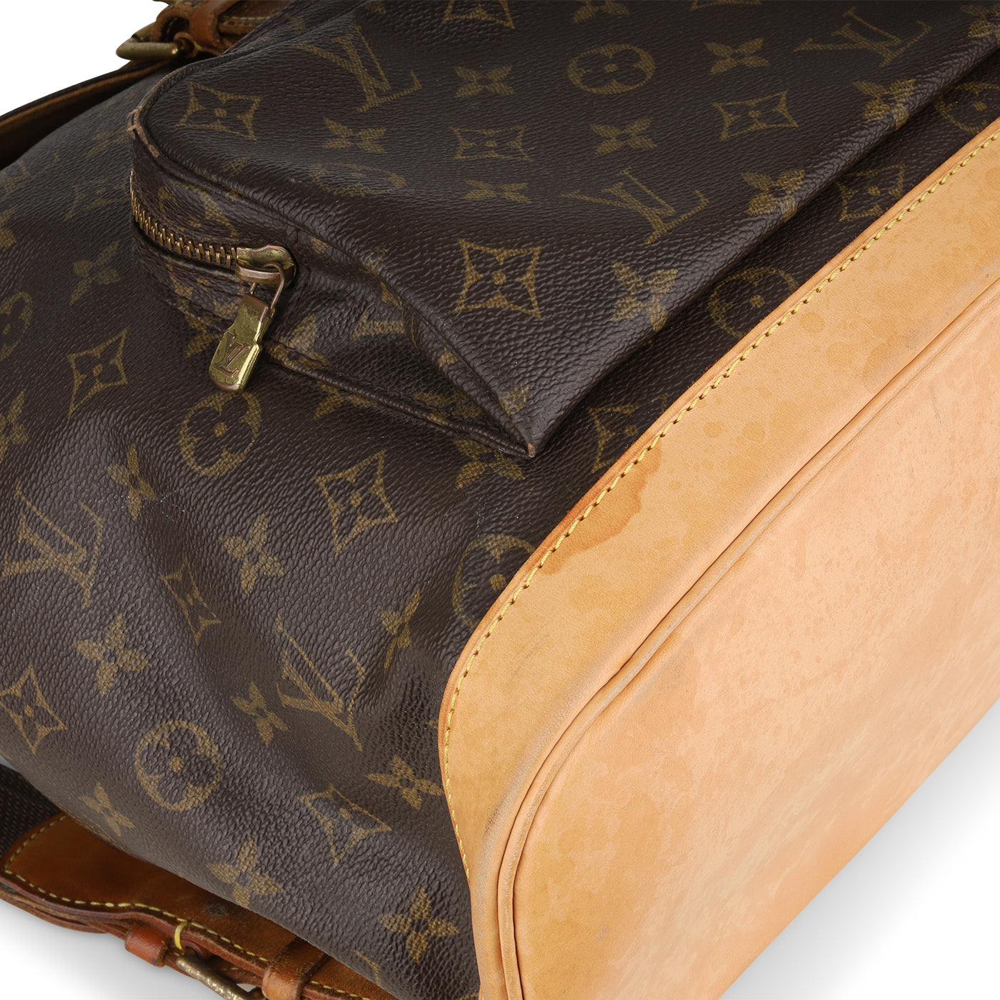 Louis Vuitton The Montsouris backpack from 1994 is clad in Monogram  Empreinte embossed leather with vintage metal buckles and pendants