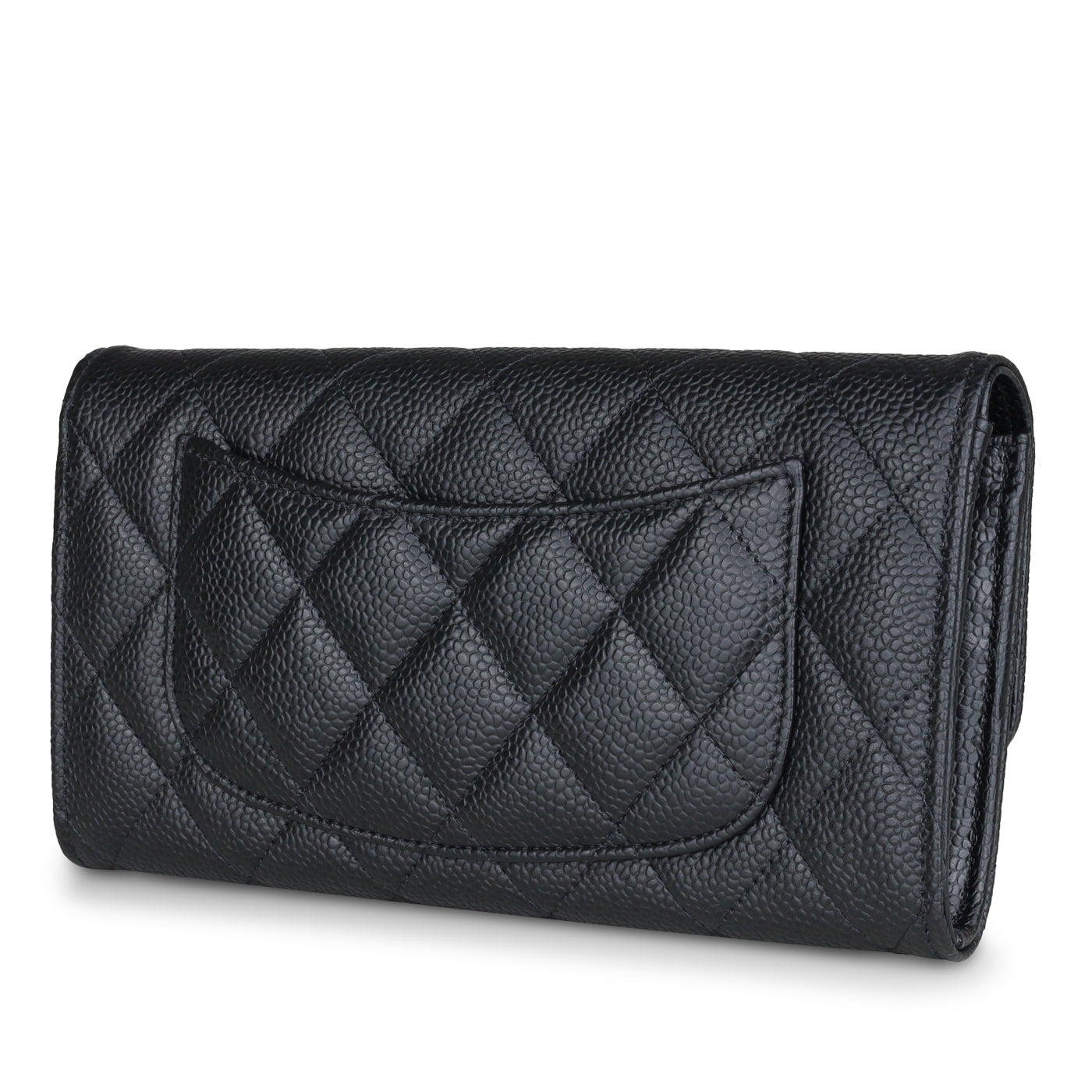 Chanel - Classic Long Flap Wallet - Black Caviar CGHW - Unused