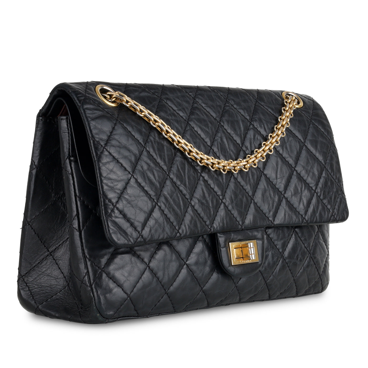 Chanel - 2.55 Re-issue Flap Bag - 226 - Gold Hardware - Black
