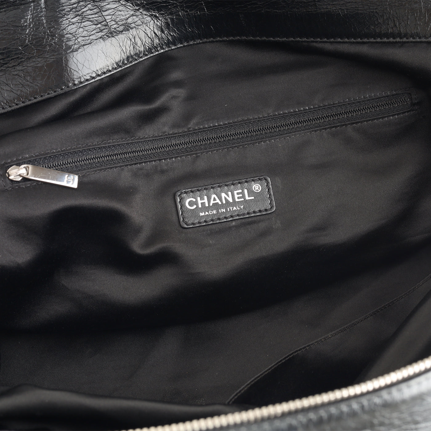 Chanel- Twist Tote Bag - Black Glazed Calfskin - RHW - Pre Loved