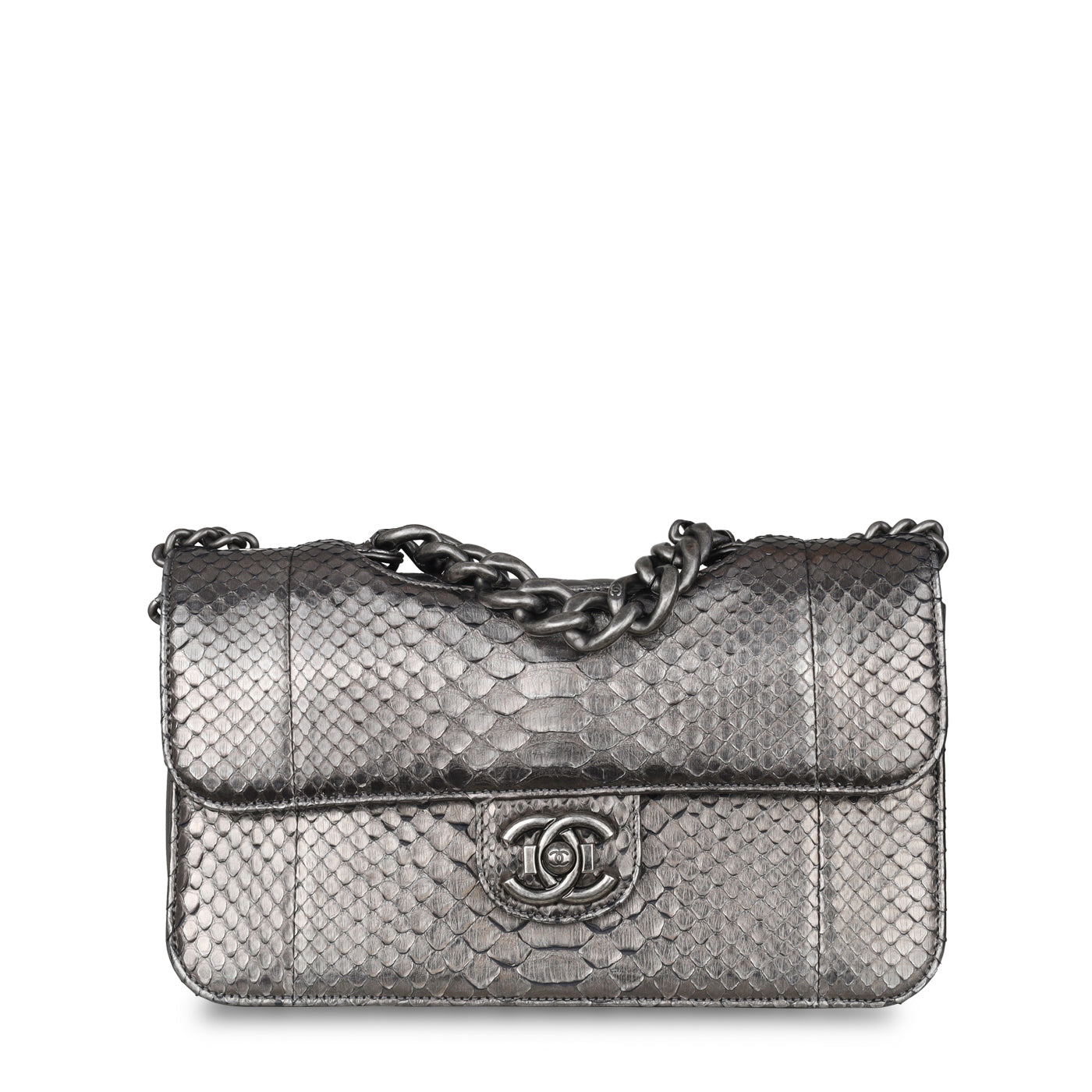 Rent Chanel Off White/blue Quilted Python Reissue 2.55 Classic in London  (rent for £25.00 / day, £17.86 / week)