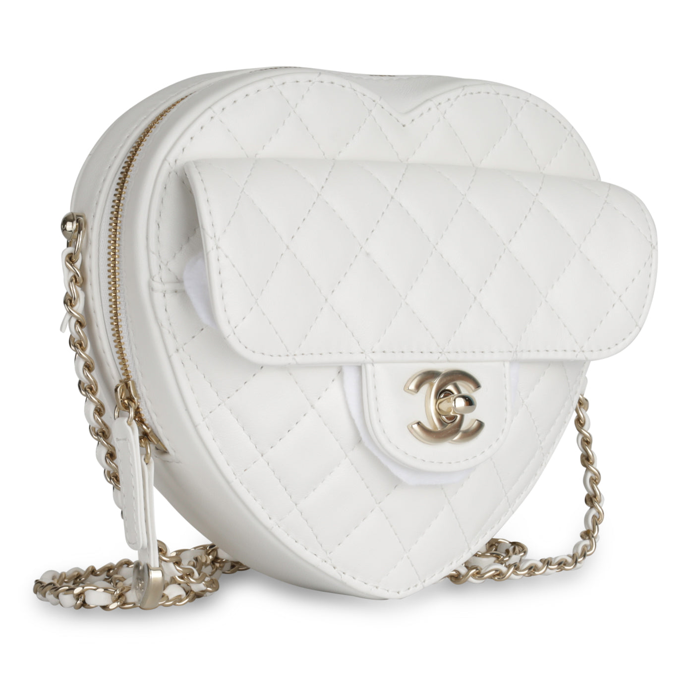 Large Heart Bag - White