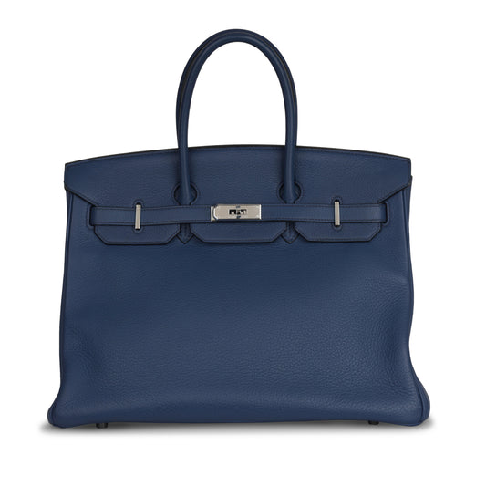 Birkin 35 - Blue De Malte