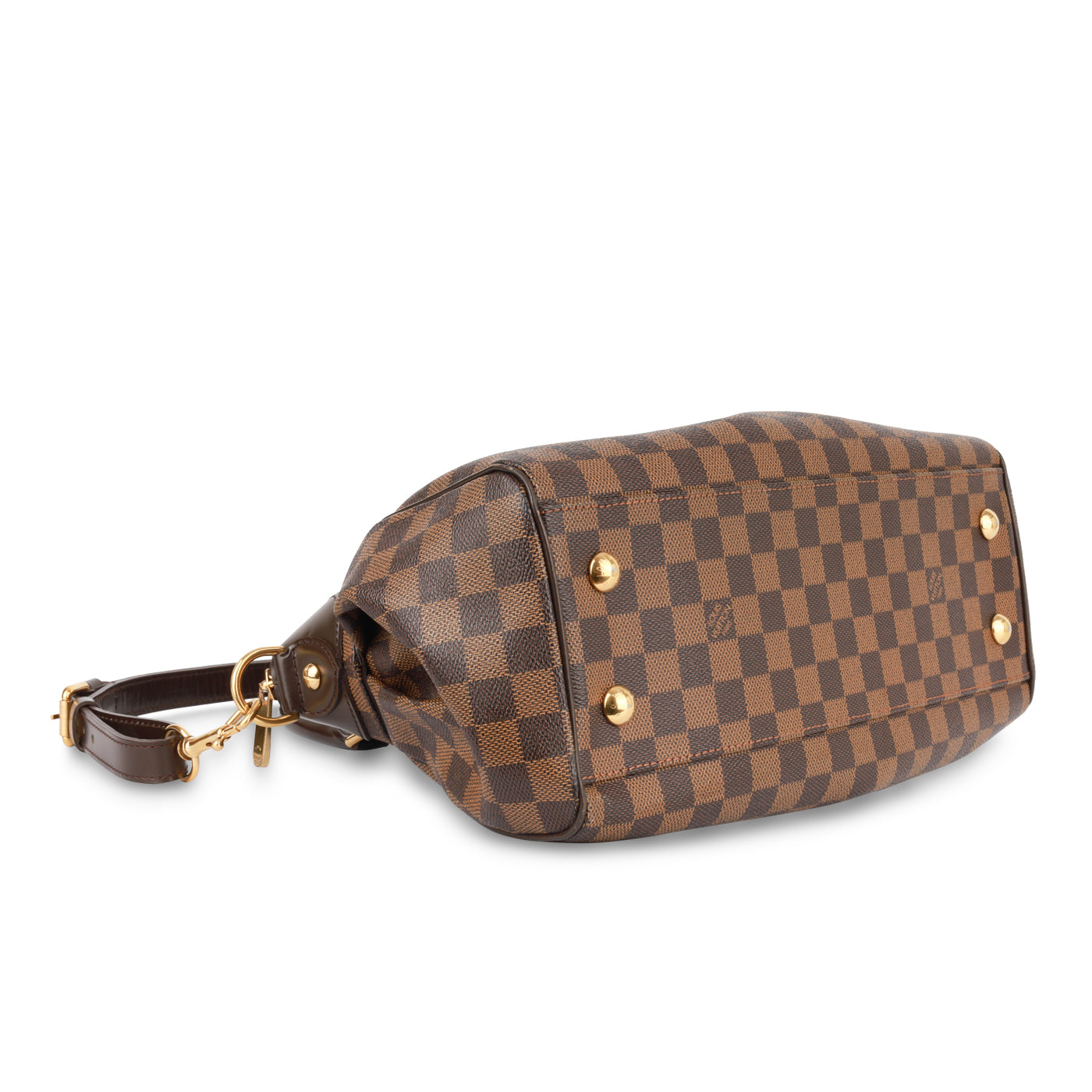 Louis+Vuitton+Trevi+Shoulder+Bag+PM+Brown+Canvas+Damier+Ebene for sale  online