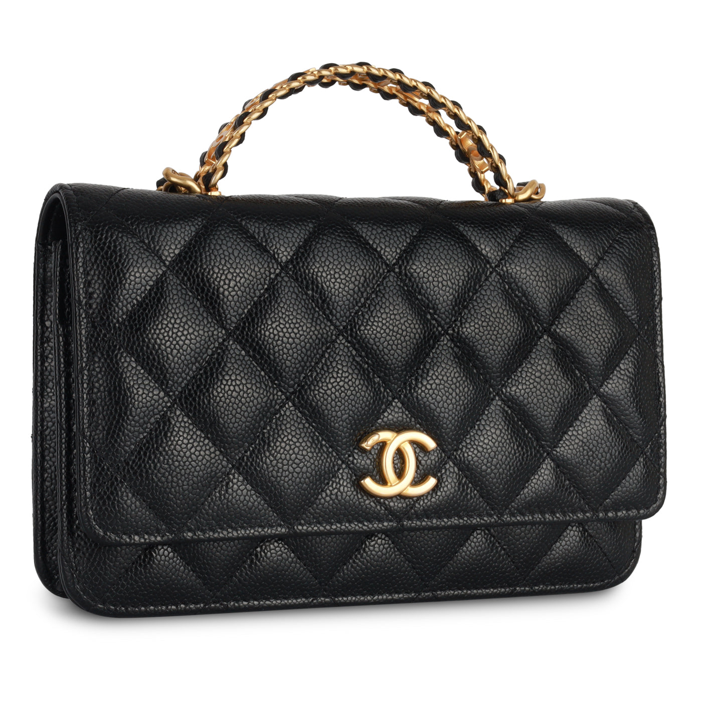 Chanel - Top Handle Wallet on Chain - Black Caviar - CGHW - Mint