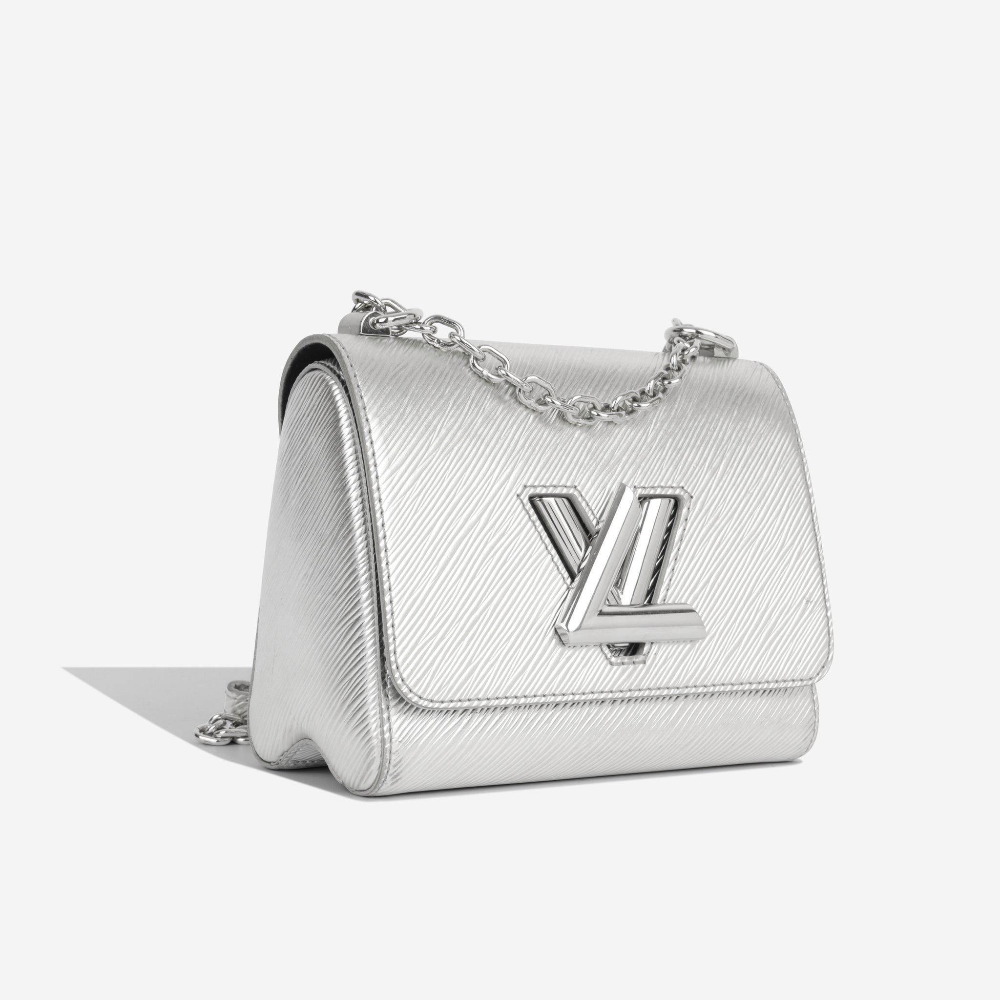 Buy, Louis Vuitton, Twist pm malletage silver metallic