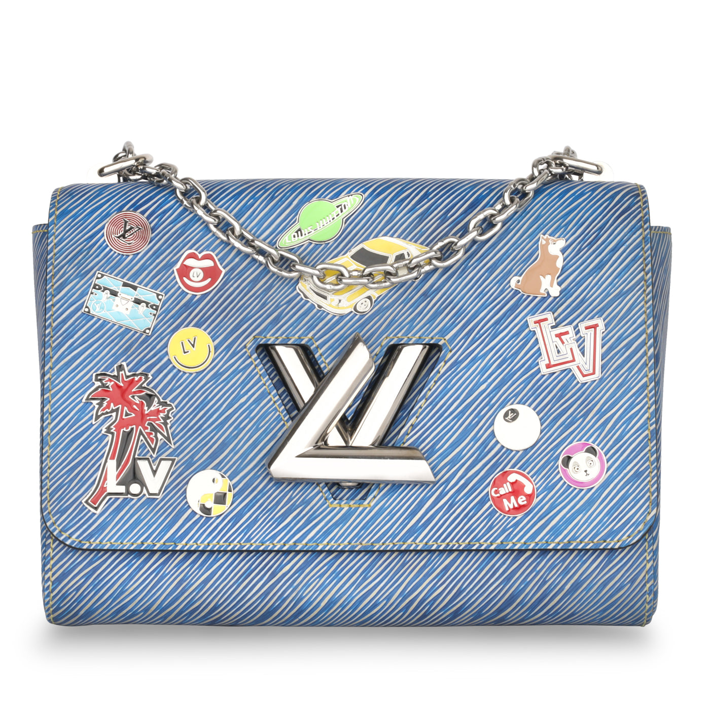 Louis Vuitton - Twist MM - Blue Epi Leather with Badges - SHW