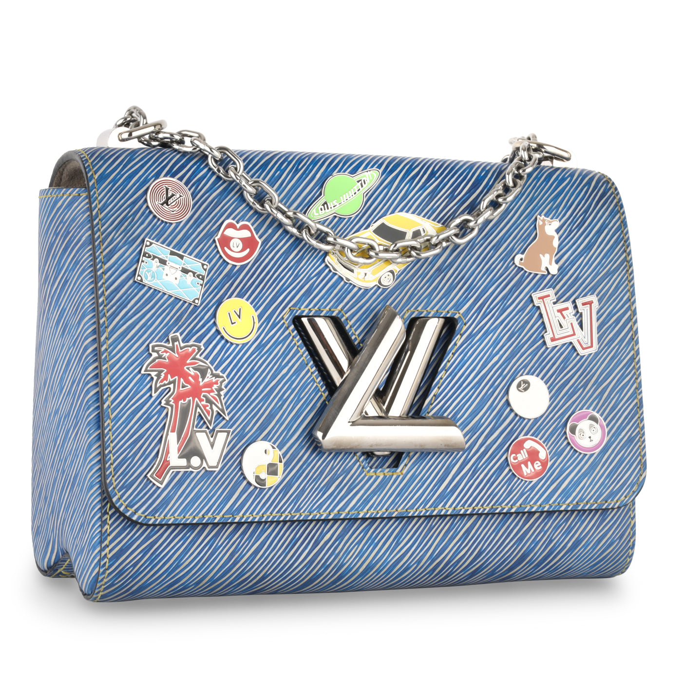 louis vuitton blue and pink bag