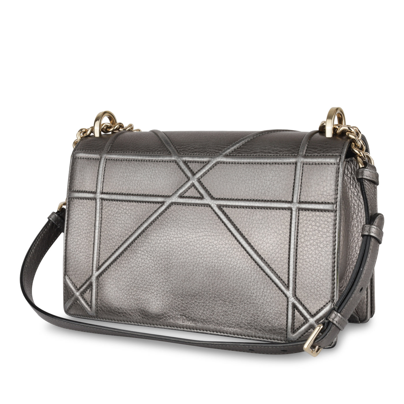 Dior - Diorama - Medium - Metallic Dark Grey - AGHW - Pre Loved