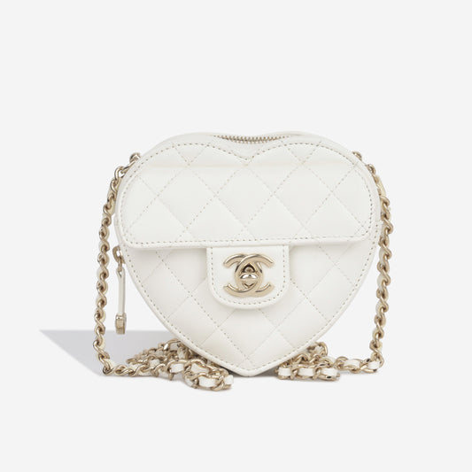 Small Heart Bag - White