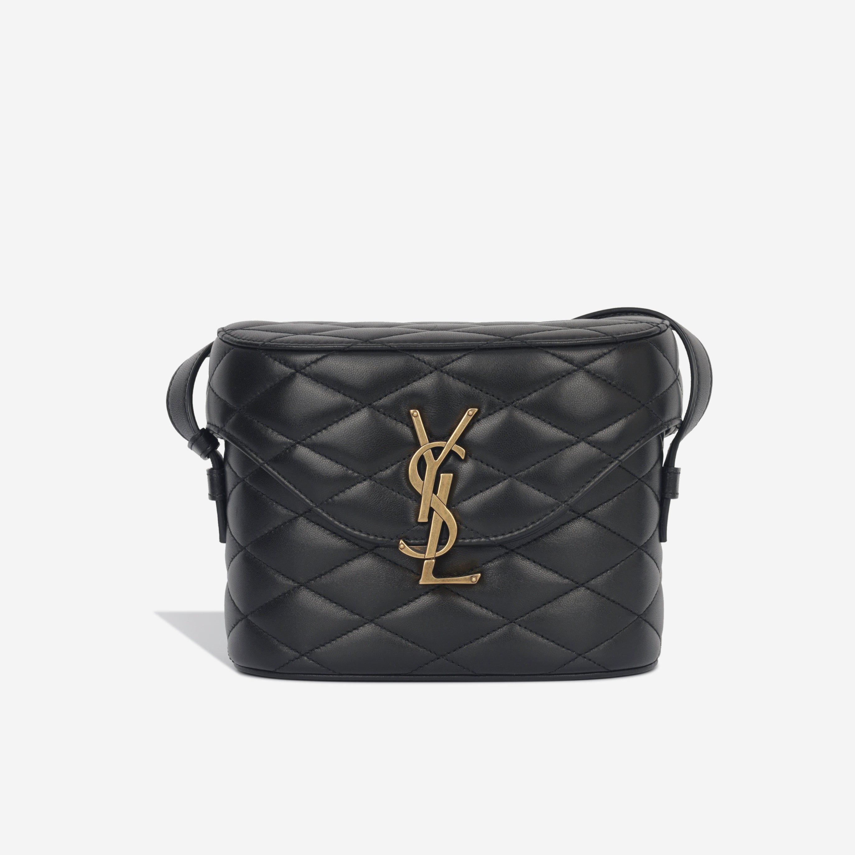 Saint Laurent - June Crossbody Bag - Black Leather - GHW - Pre