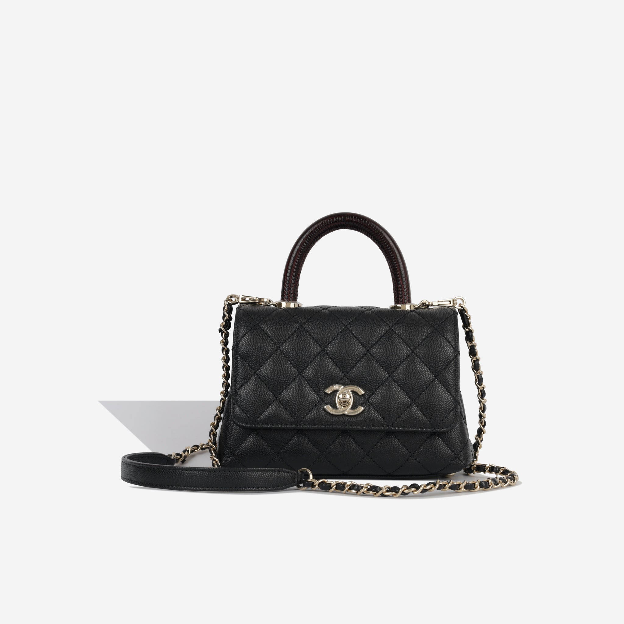 Chanel - Coco Handle Mini - Black Caviar - CGHW - Brand New