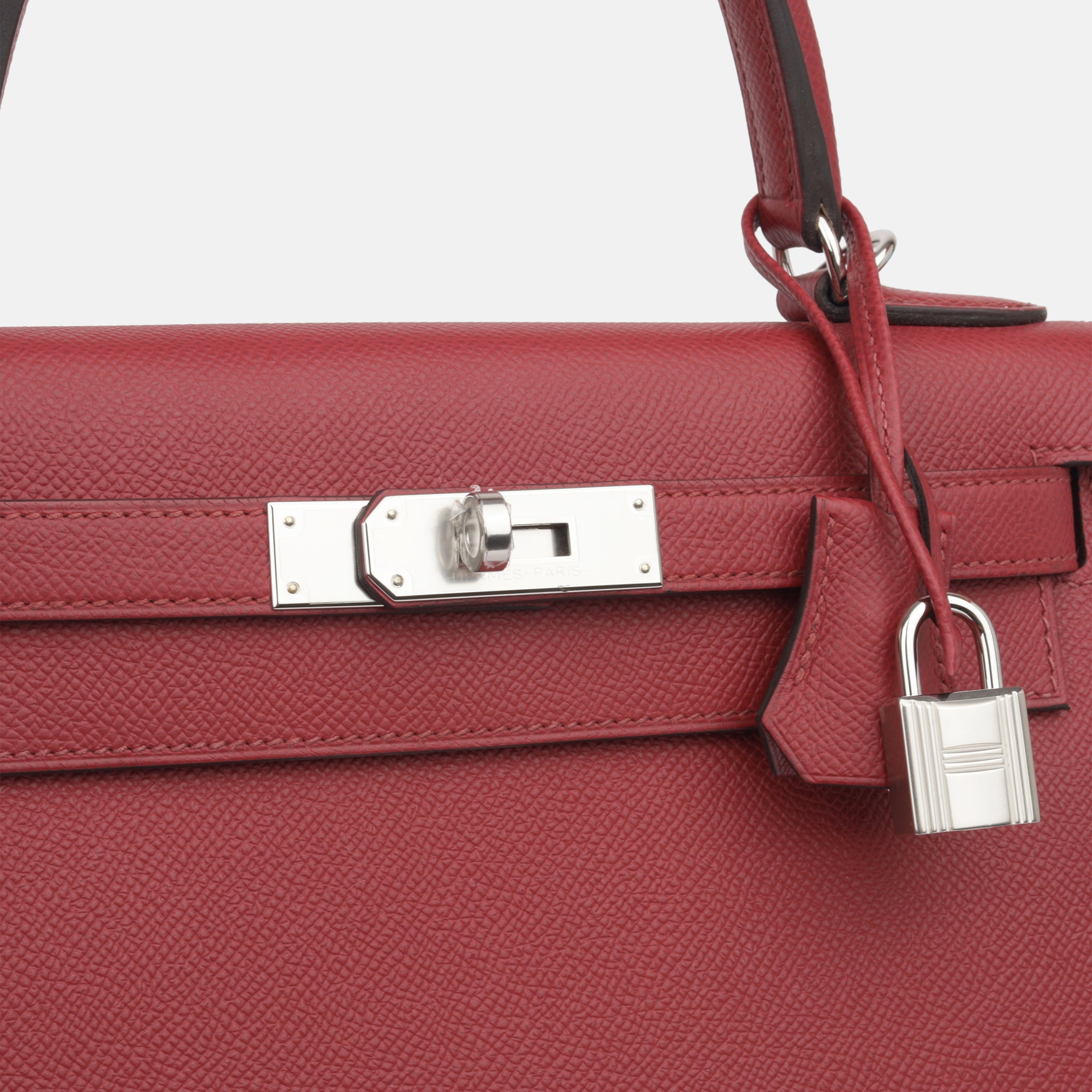 Hermès - Kelly 28 - Rouge Grenat Epsom - PHW - Brand New | Bagista