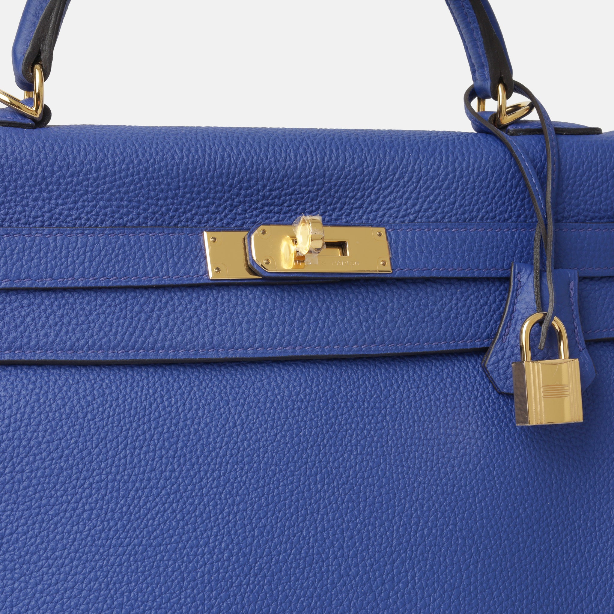 Hermes Kelly 28 and 32 in Bleu Electrique