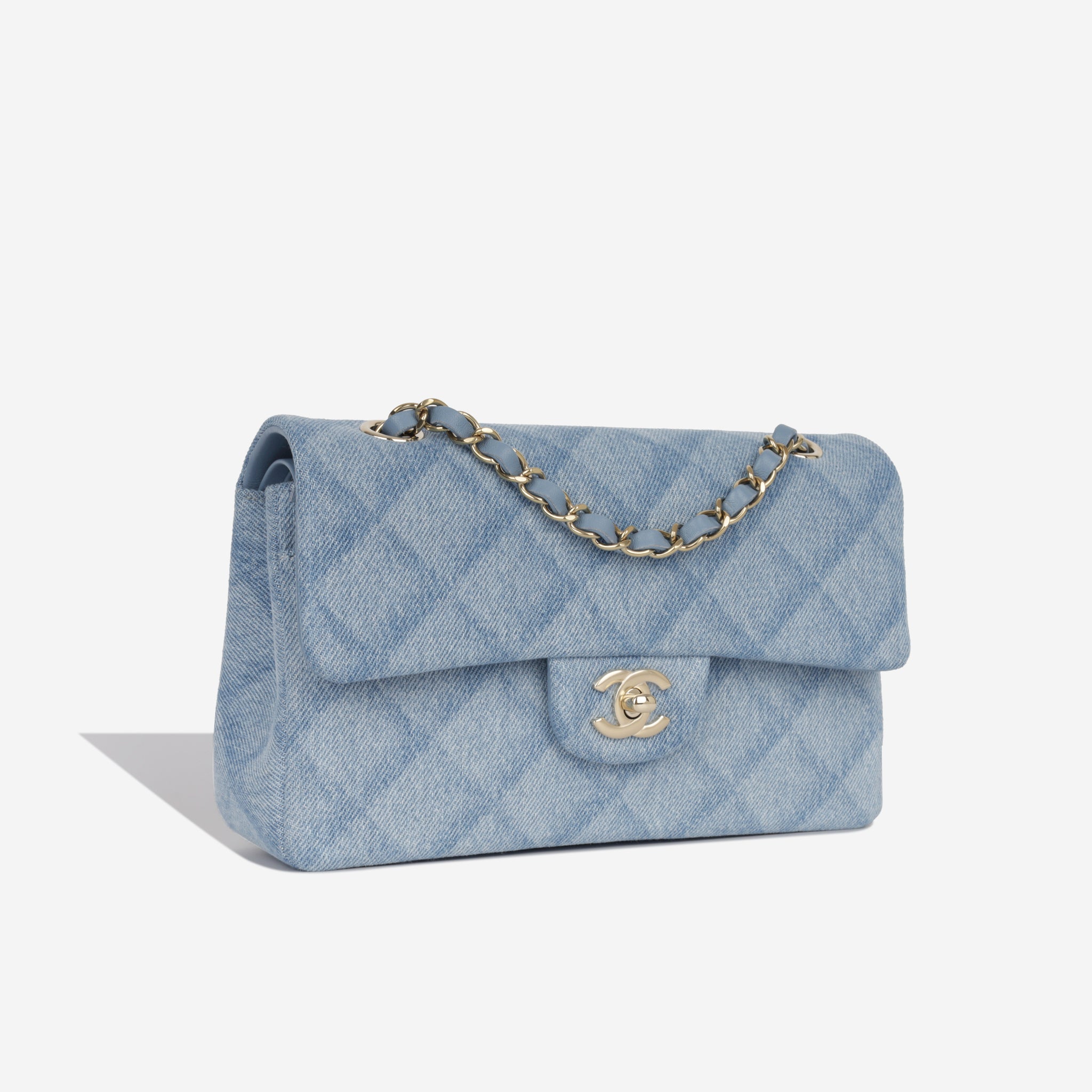 Chanel Denim & Gold Chain Handbag
