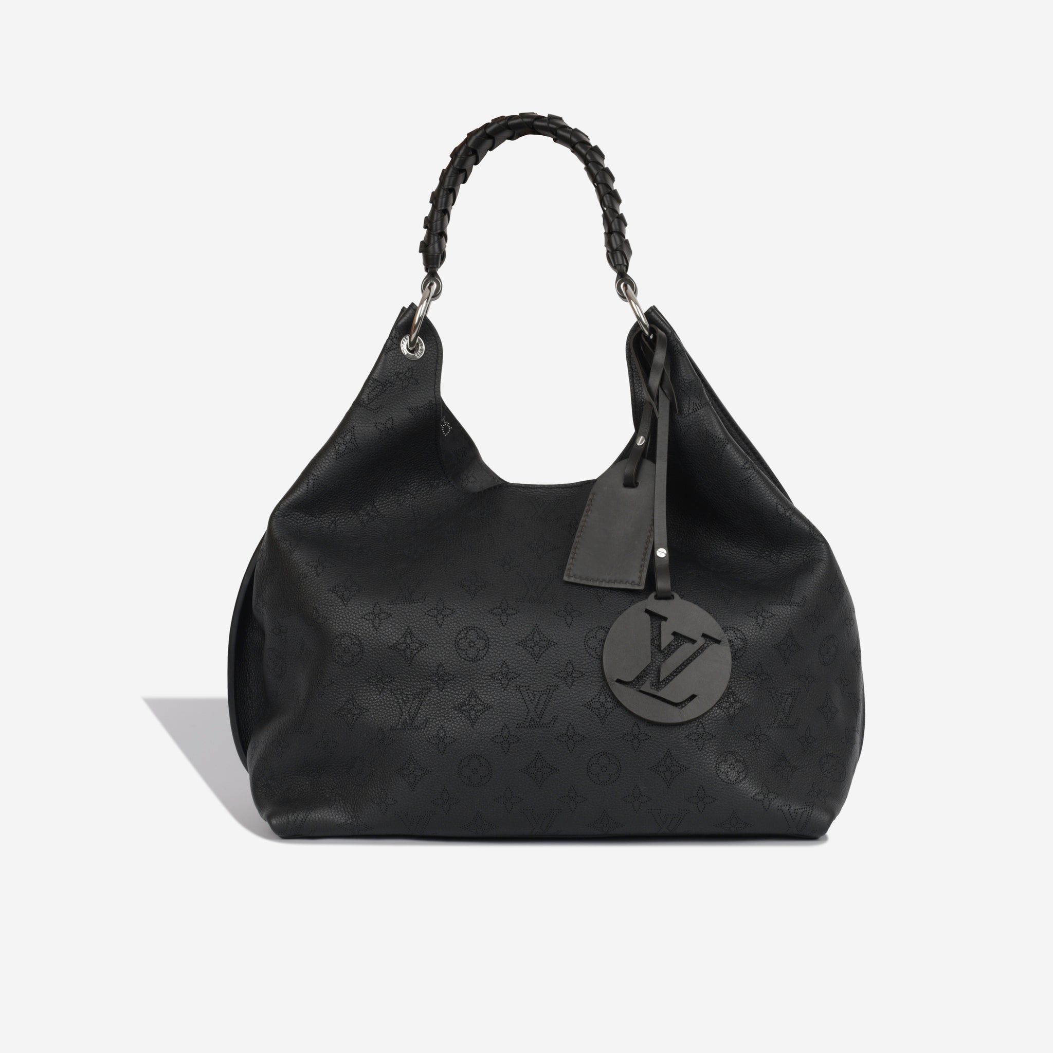 Louis Vuitton Black Monogram Mahina Leather Large Hobo Louis