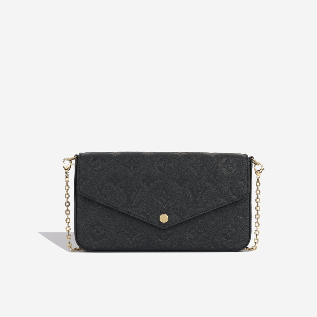 Louis Vuitton Felicie Pochette Black Monogram Empreinte w/ Dust