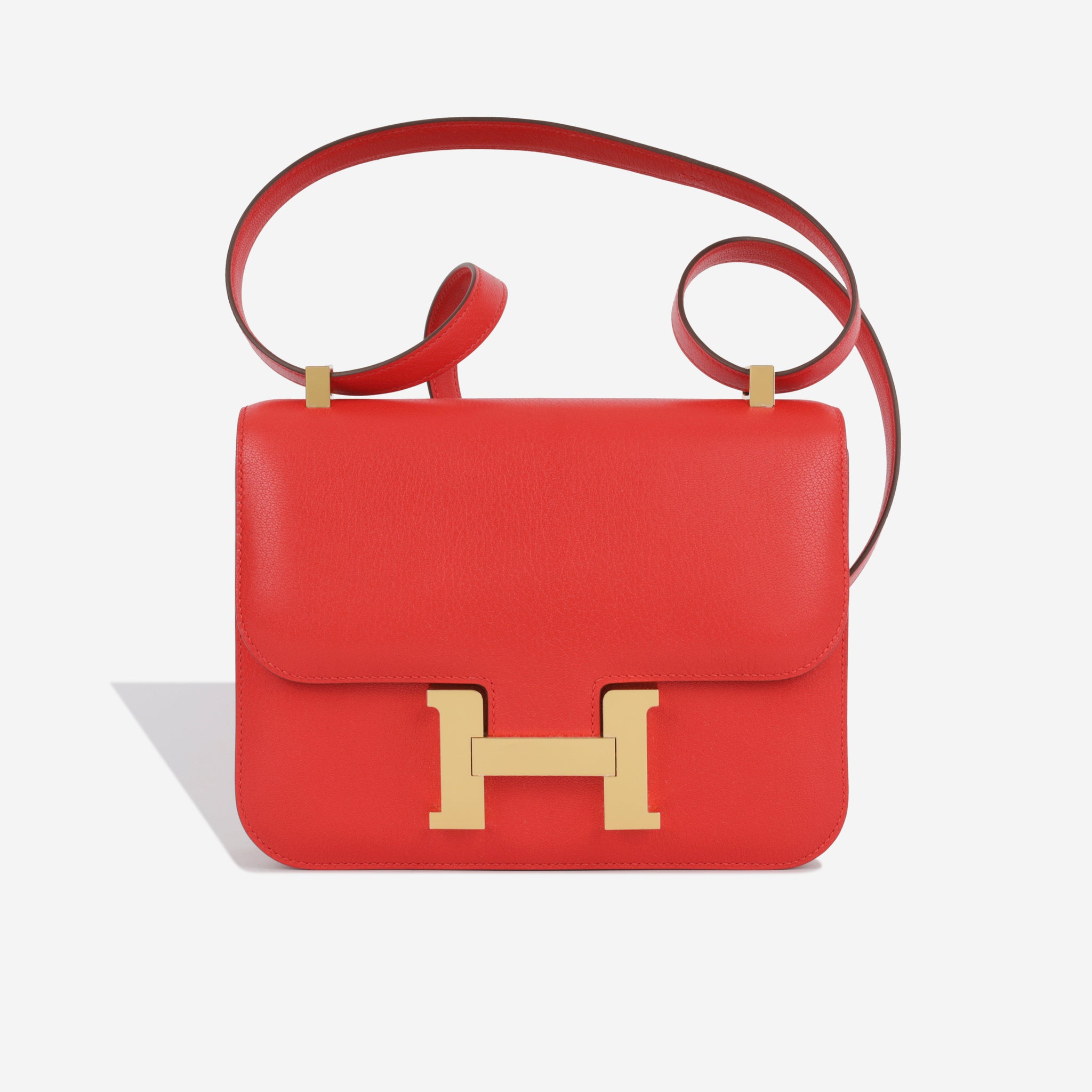 Hermès - Constance 24 - Rouge De Coeur Chèvre - GHW - Brand New