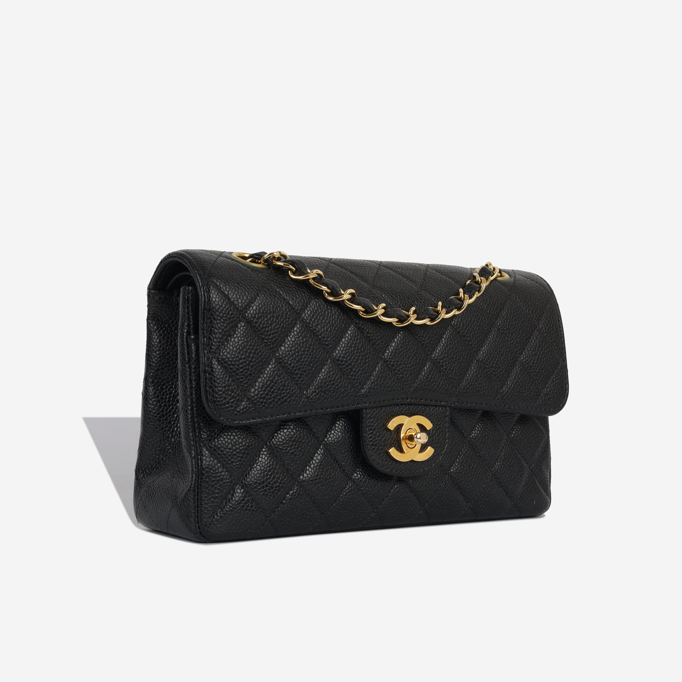 Chanel - Vintage Small Classic Flap Bag - Black Caviar GHW