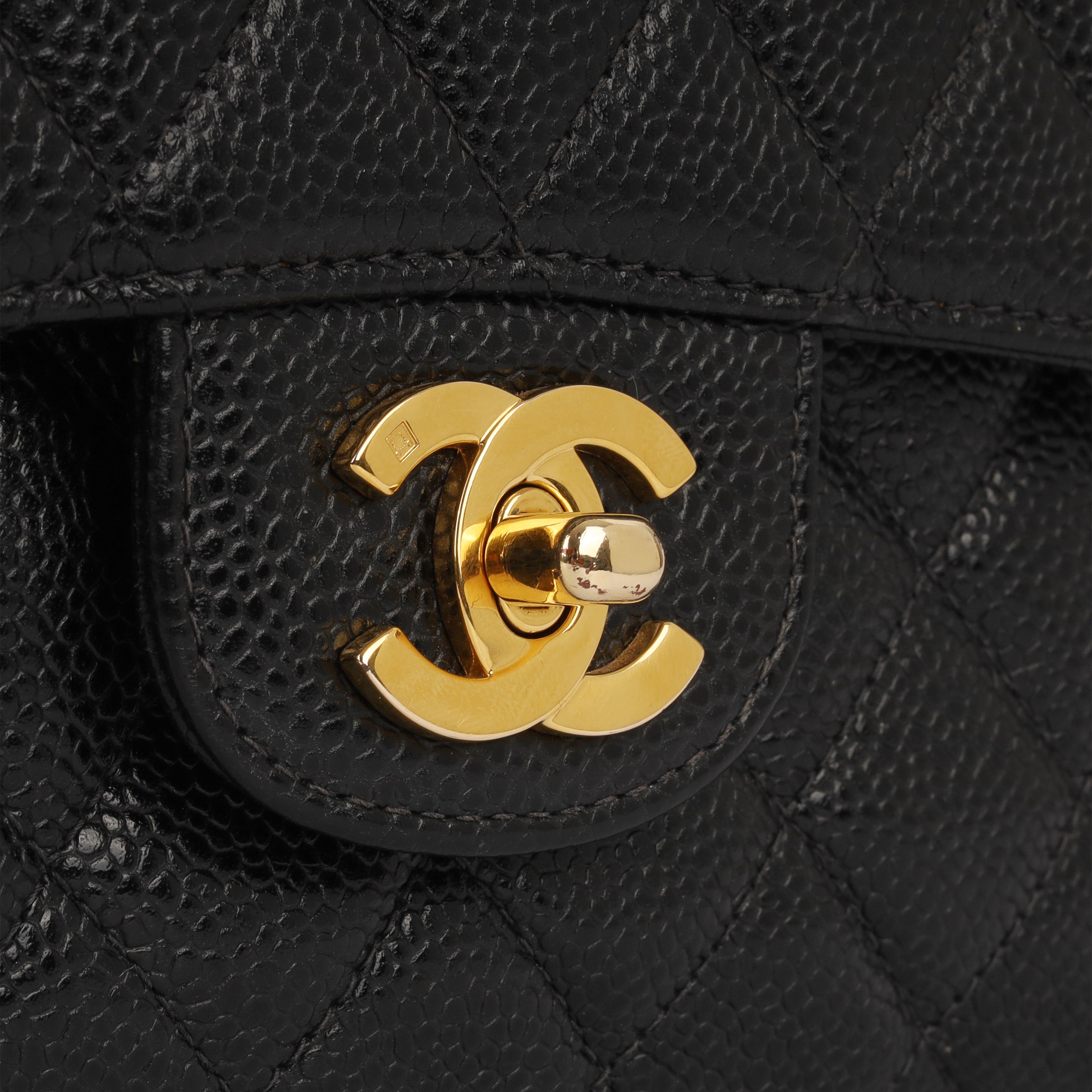 Chanel - Vintage Small Classic Flap Bag - Black Caviar GHW