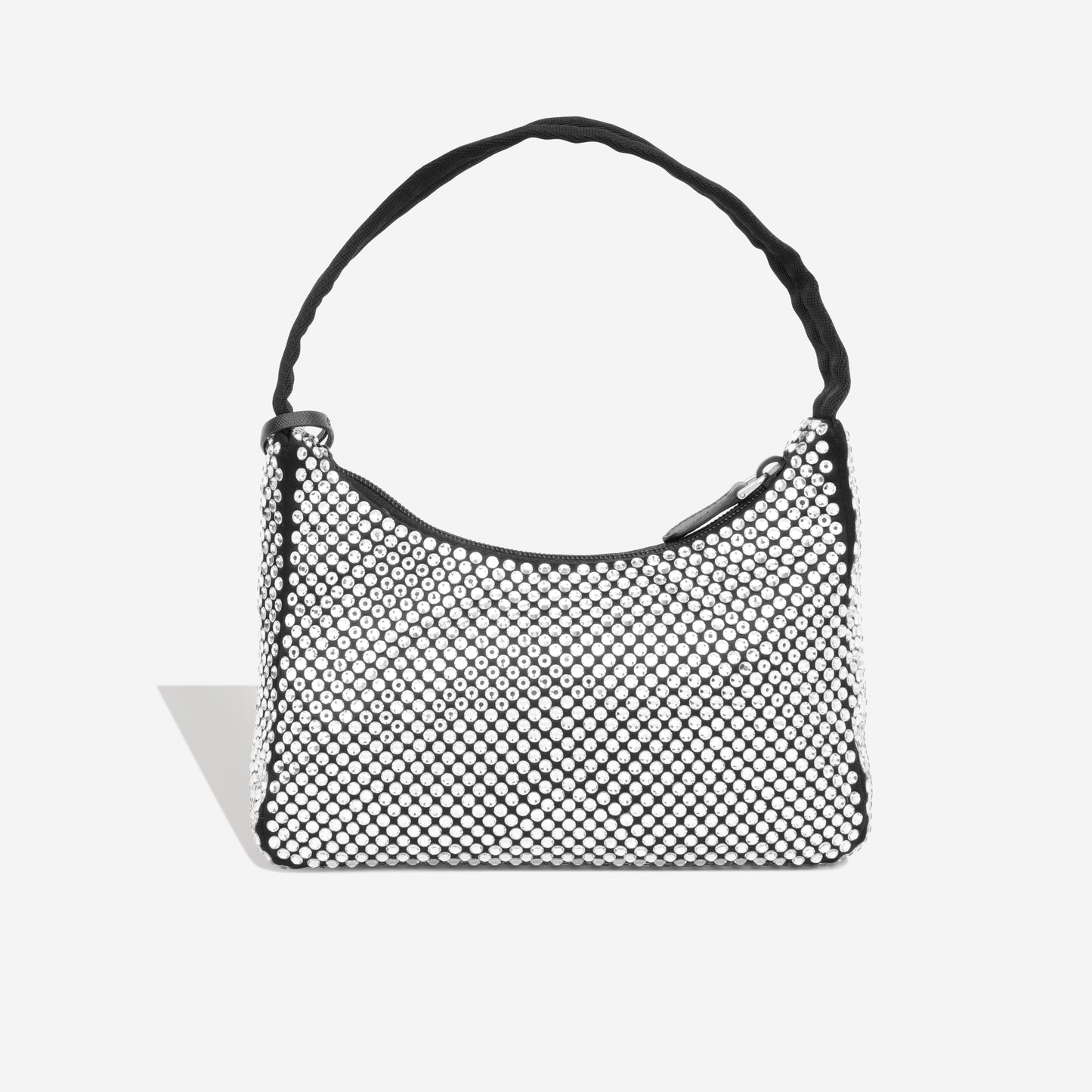 Satin Mini Bag with Crystals