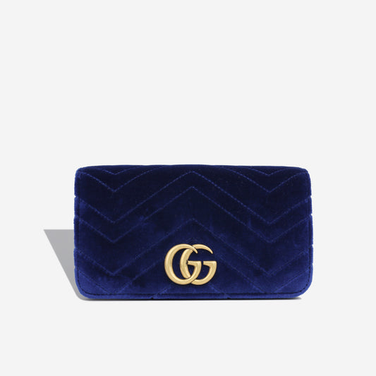 Mini Velvet Chevron Flap