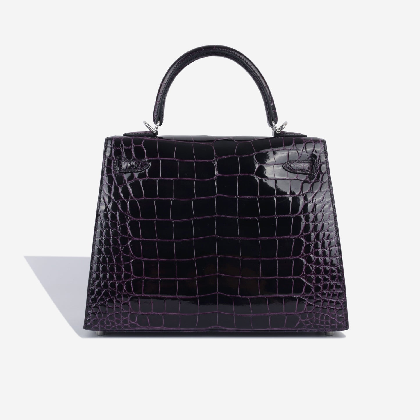 Kelly 25 - Aubergine Shiny Croc