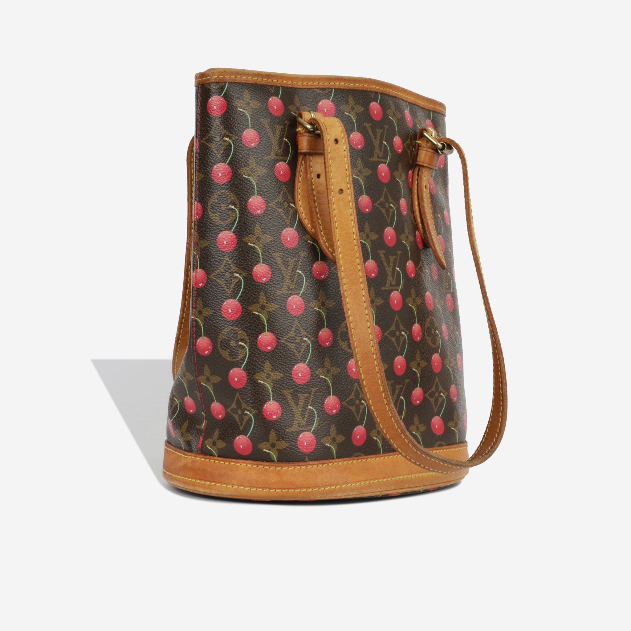 Louis Vuitton Cerises Cherry Bucket Bag Takashi Murakami Cerises Monog –  Luxe Collective