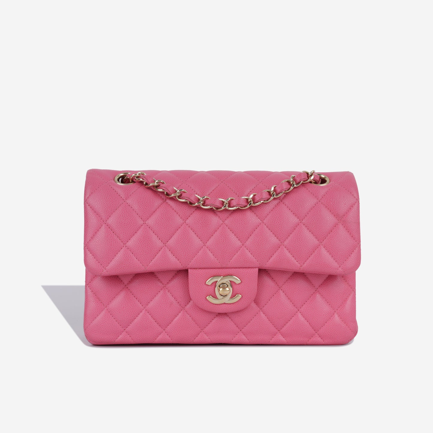 Small Classic Flap Bag - Pink Caviar