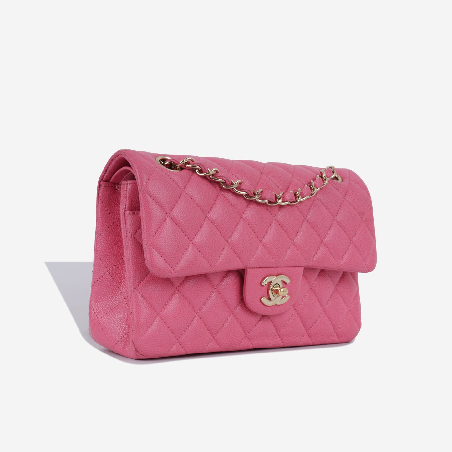 Small Classic Flap Bag - Pink Caviar