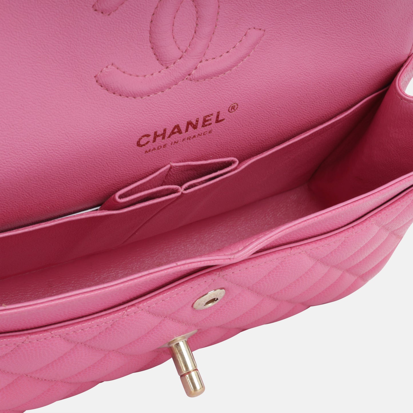 Small Classic Flap Bag - Pink Caviar