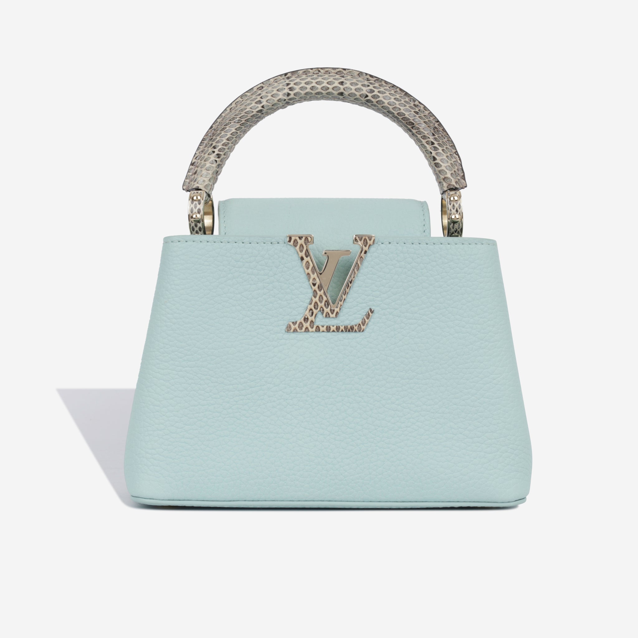 Louis Vuitton - Capucines Mini - Vert Celadon Taurillon / Python SHW -  Immaculate