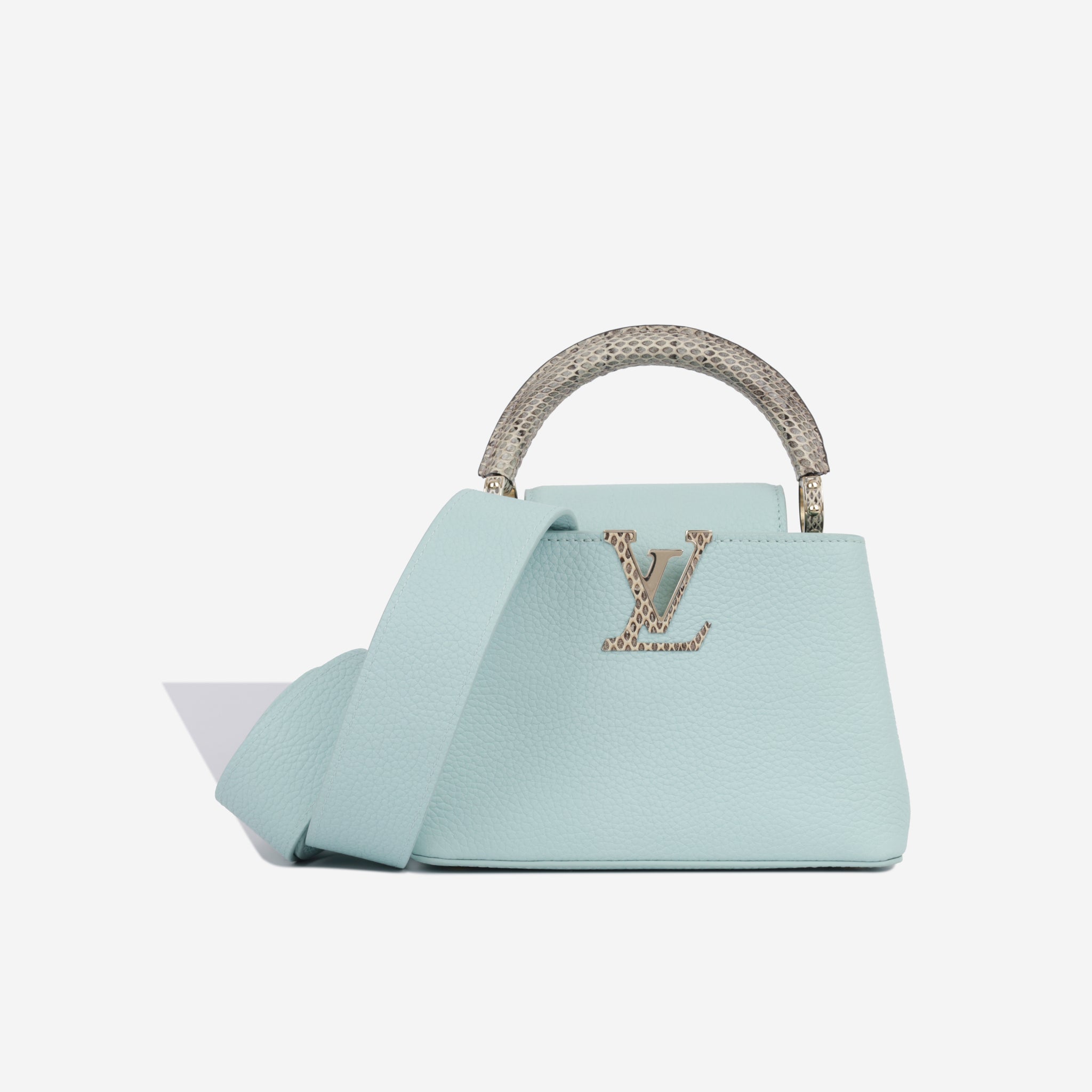 Louis Vuitton - Capucines Mini - Vert Celadon Taurillon / Python