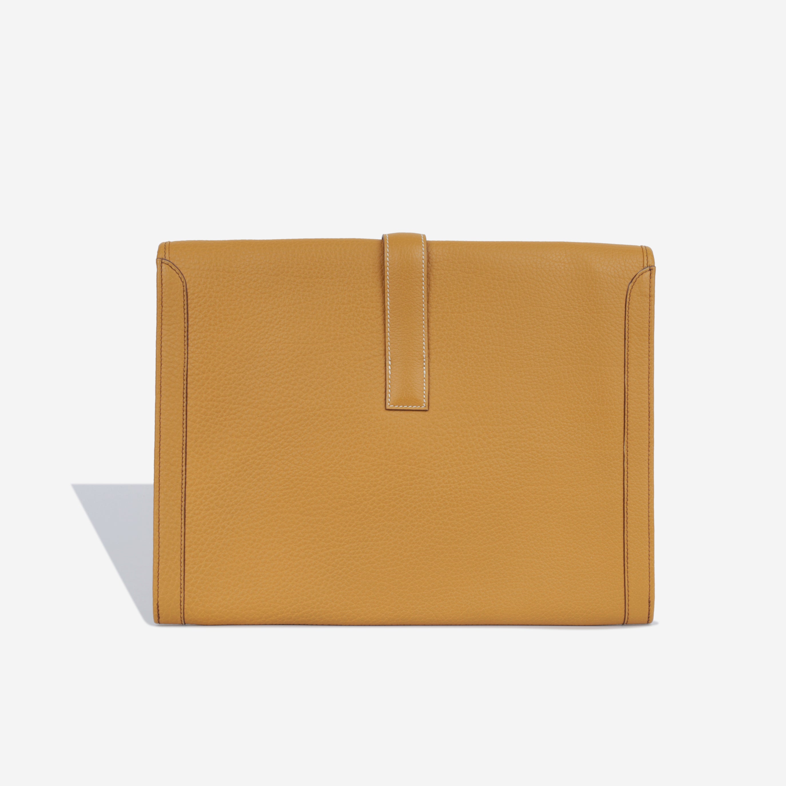 Hermès - Jige Clutch GM - Caramel Clemence - Vintage - 1991 – Bagista