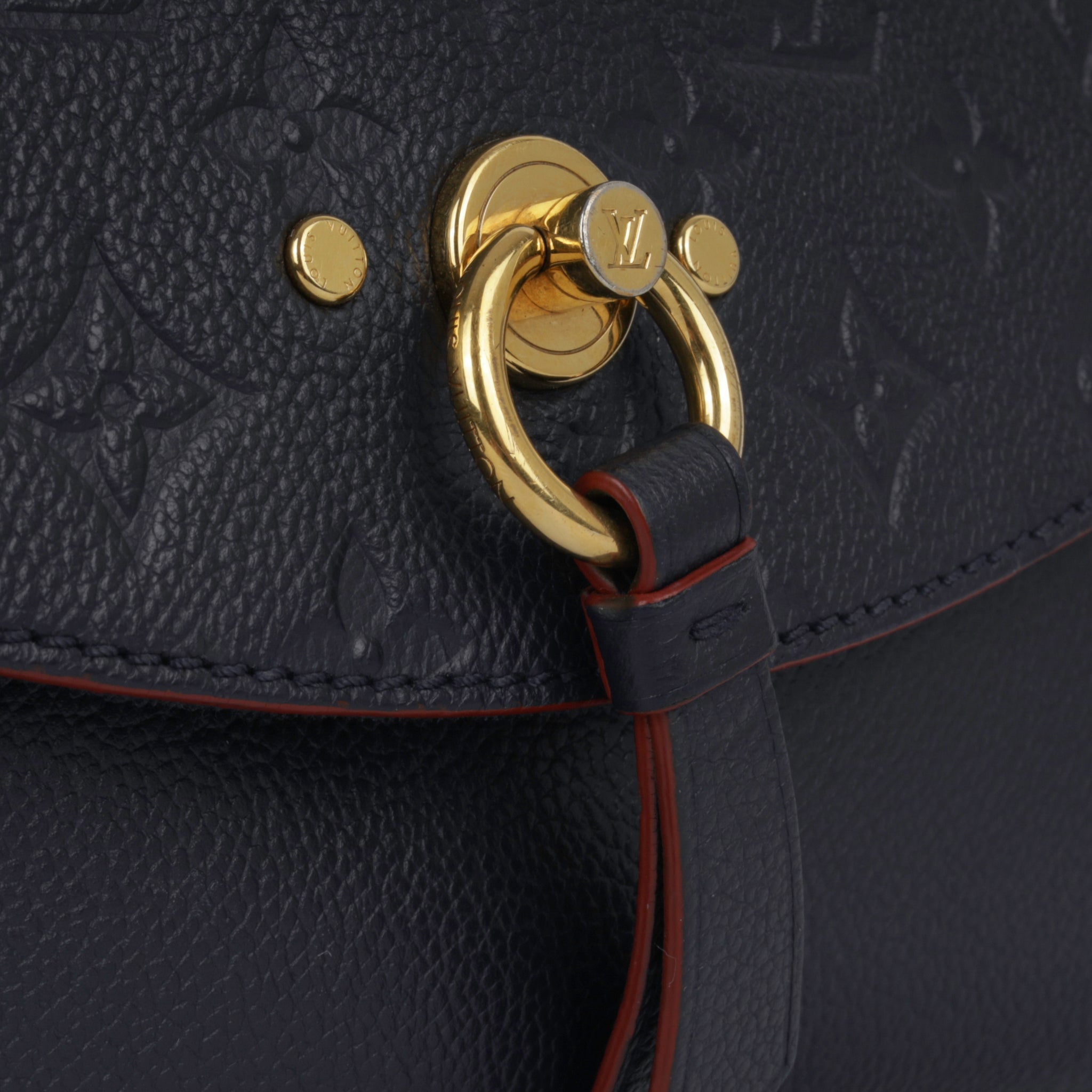 Louis Vuitton Navy Monogram Empreinte Blanche BB Gold Hardware