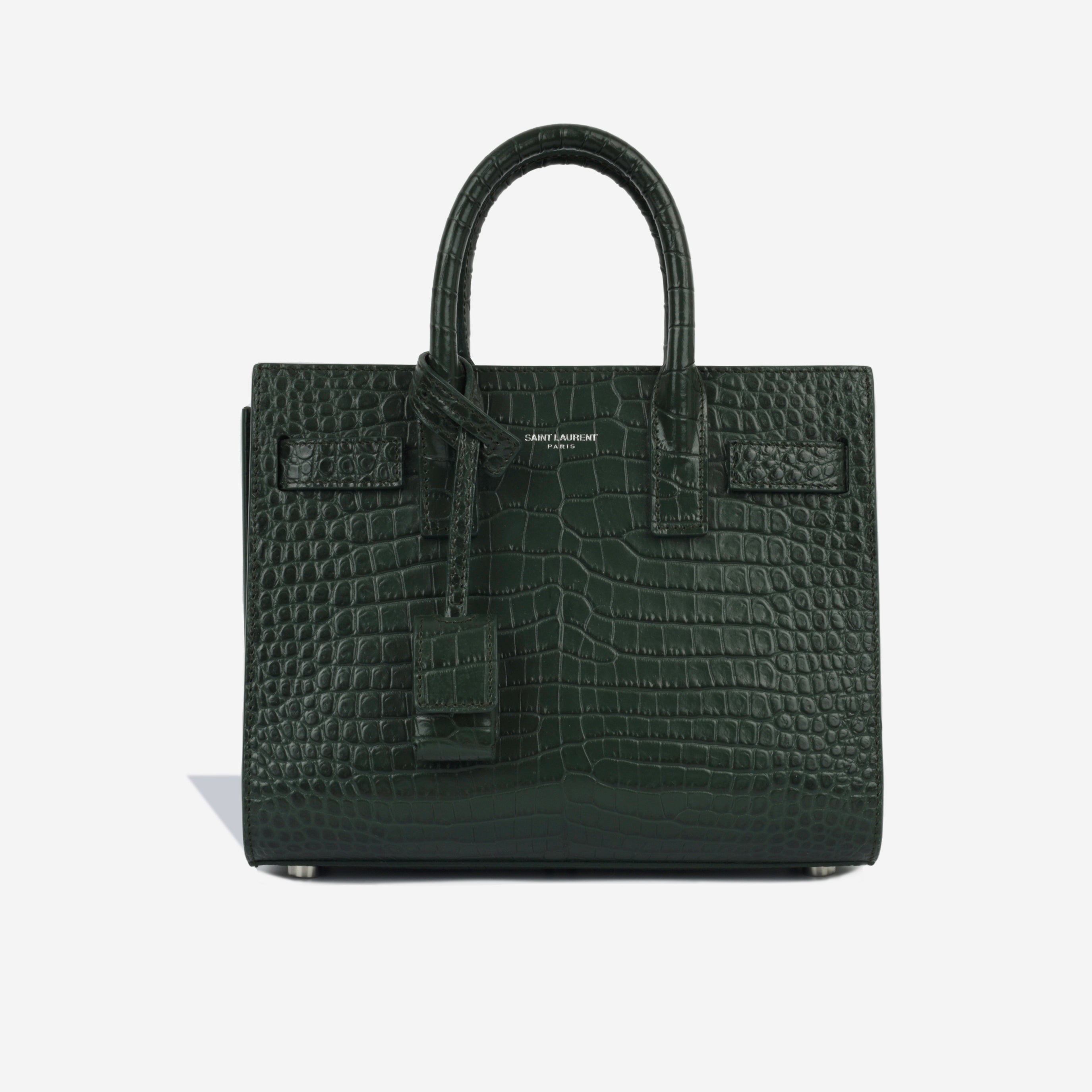 Saint Laurent - Sac De Jour Nano - Dark Green Calfskin - SHW - Pre