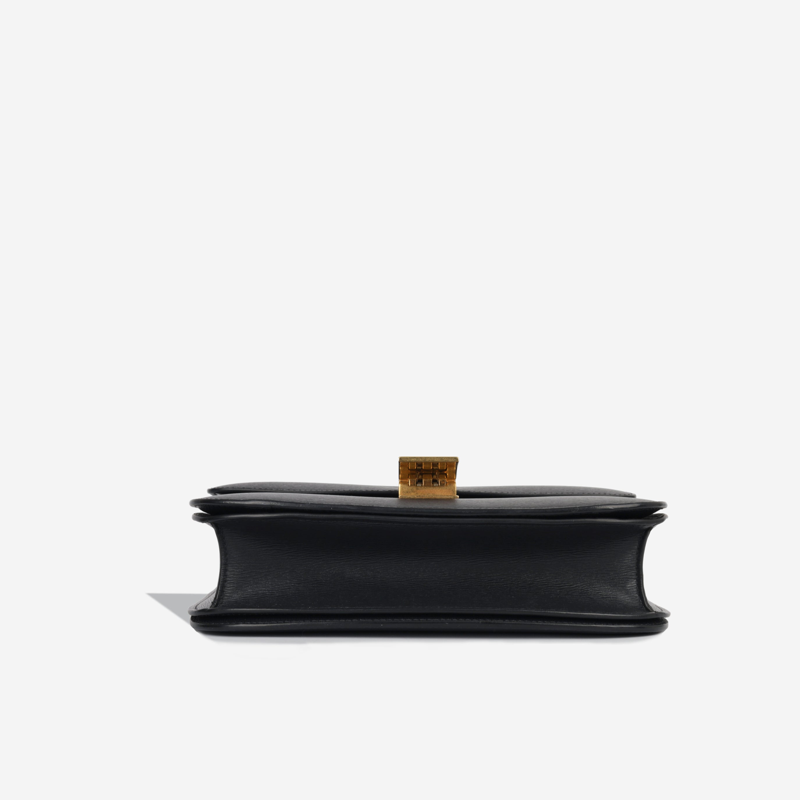 Celine - Medium Box Bag - Black Grained Calfskin GHW - Pre-Loved