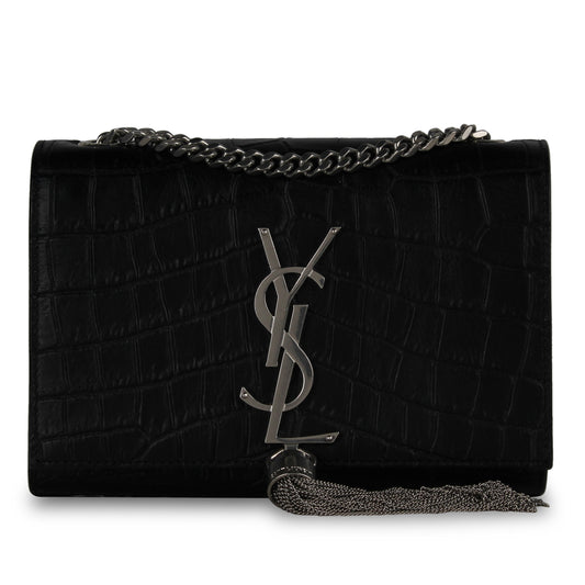 Kate Tassel Bag - Croc Embossed